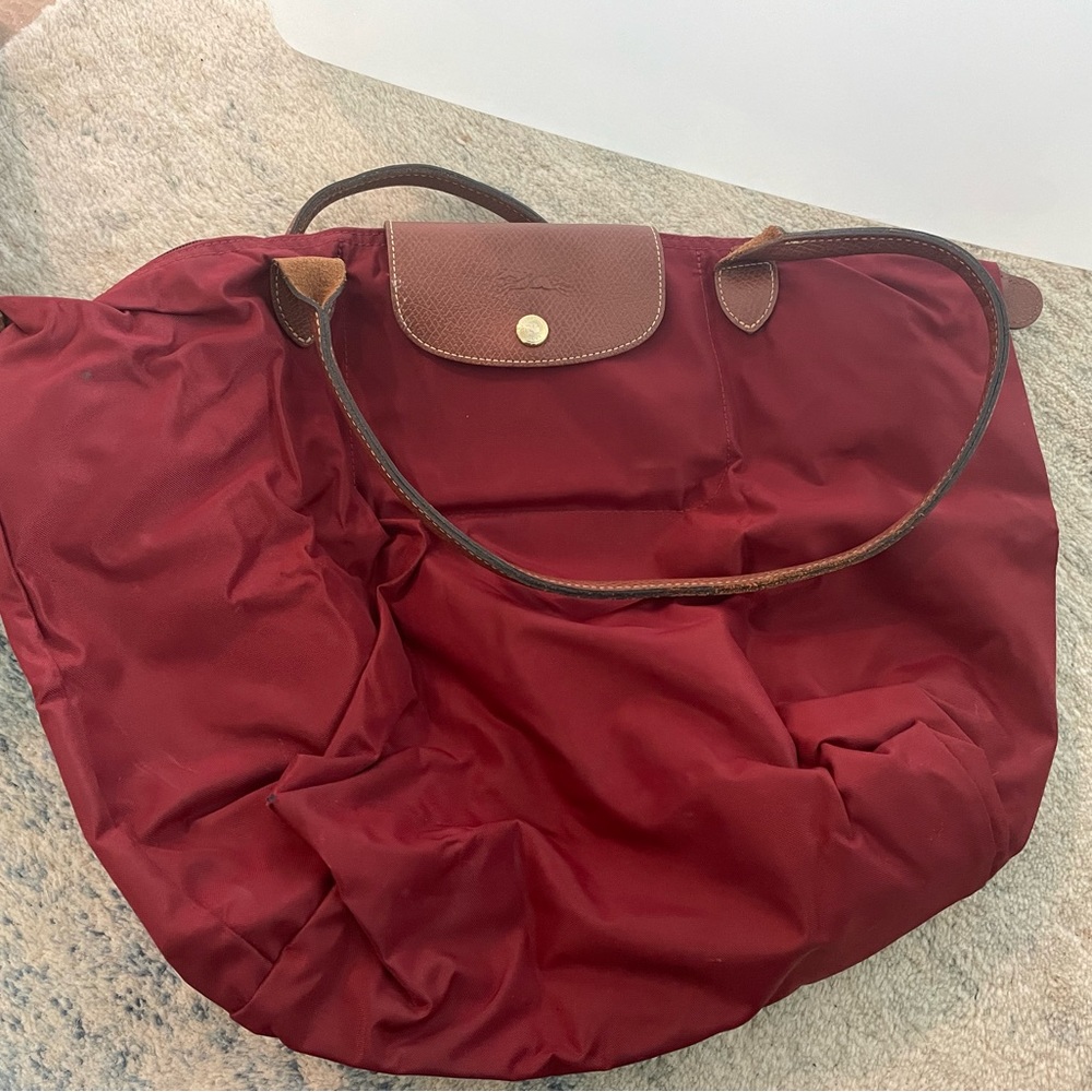 Longchamp Bag Large Le Pilage Tote Red